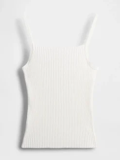 Rib Sweater Crop Tank Top
