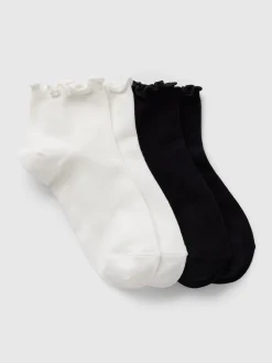 Ruffle-Trim Ankle Socks (2-Pack)