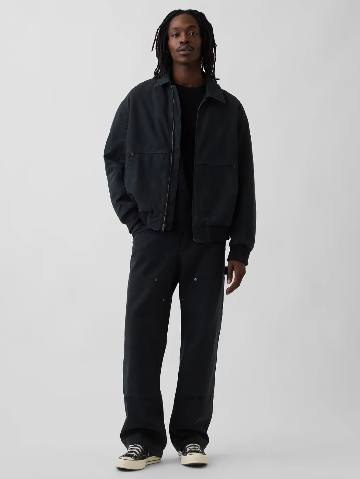'90s Loose Canvas Double-Knee Carpenter Pants