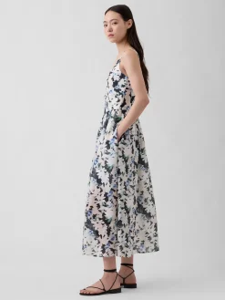 Seamed Drop-Waist Maxi Dress