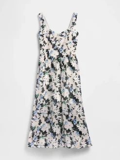 Seamed Drop-Waist Maxi Dress