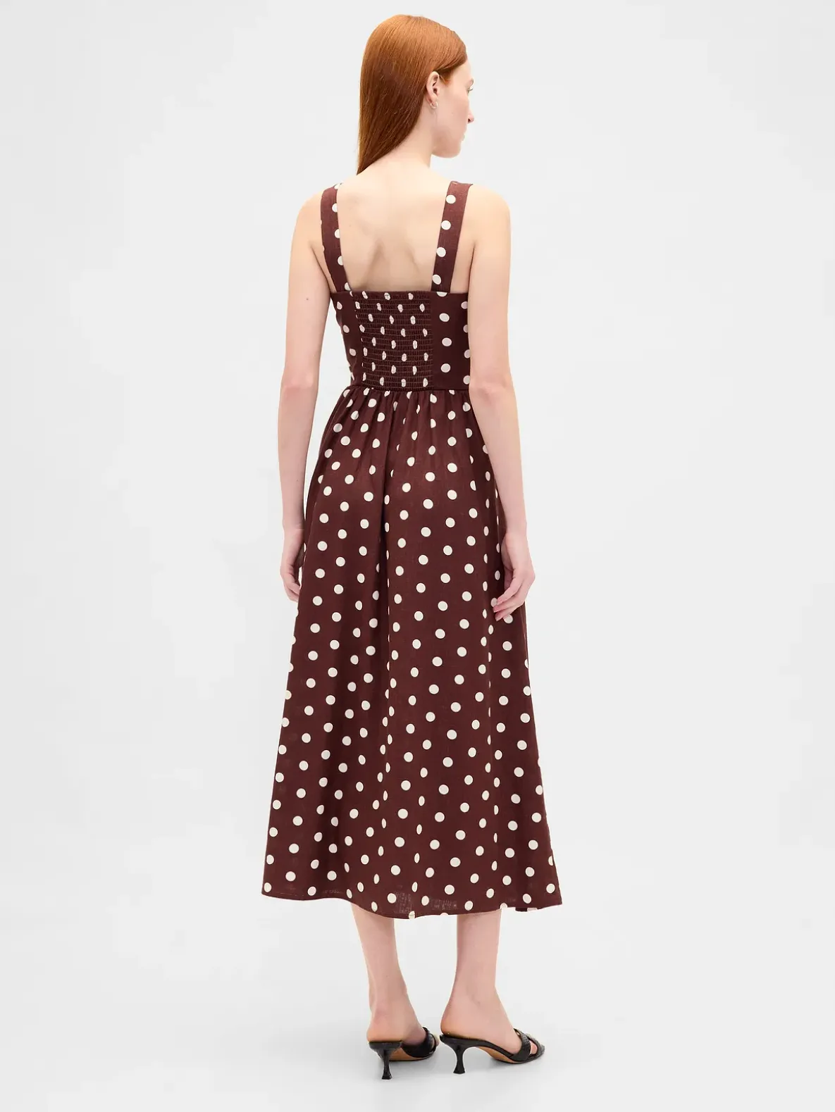 Seamed Drop-Waist Maxi Dress