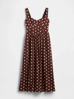 Seamed Drop-Waist Maxi Dress