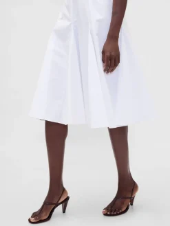 Seamed V-Neck Midi Dress