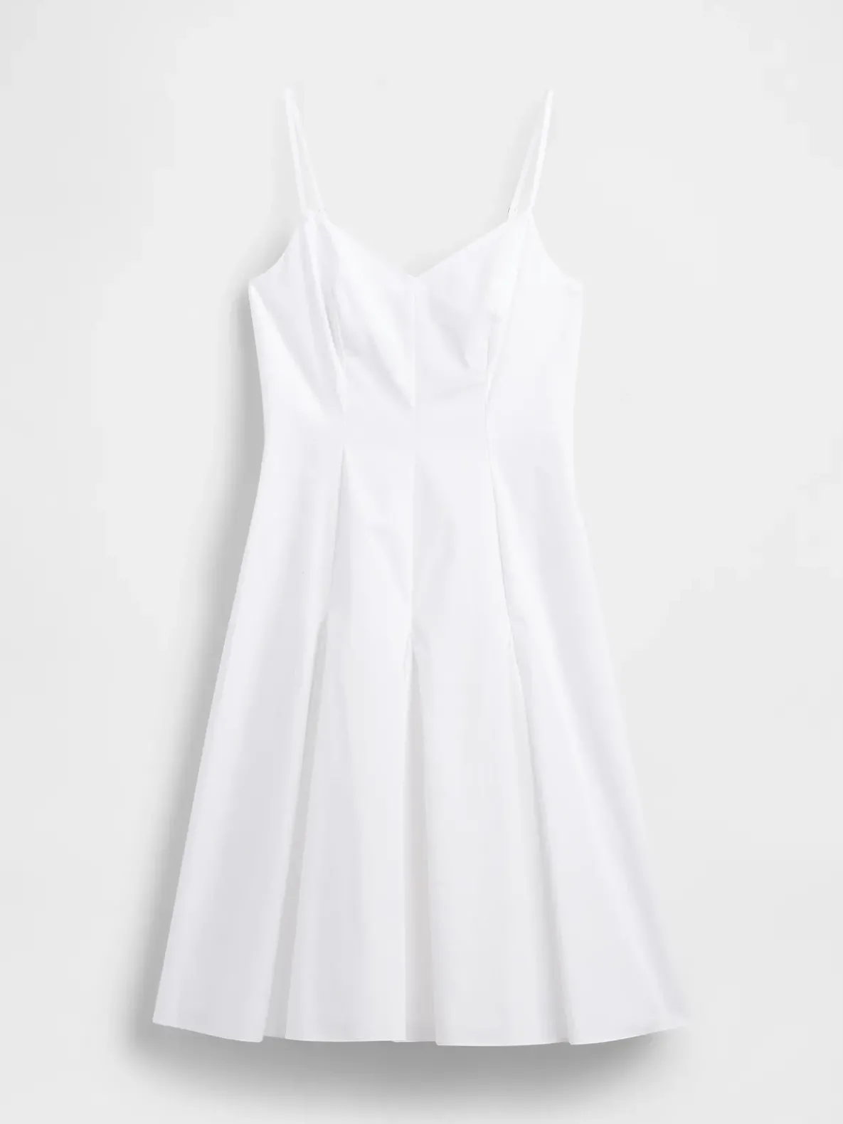 Seamed V-Neck Midi Dress