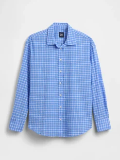 Seersucker Plaid Oversized Shirt