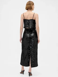 Sequin Maxi Skirt