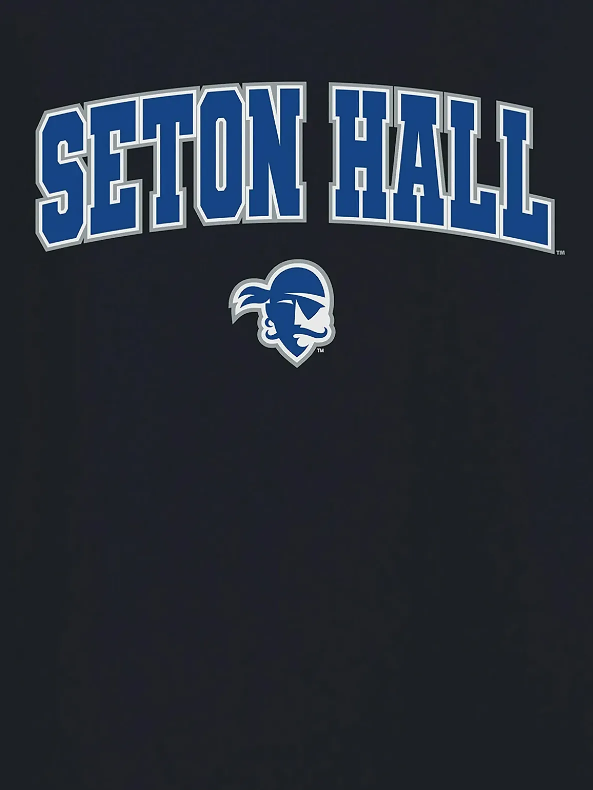 Seton Hall University Arch Logo Black Graphic T-Shirt