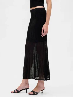 Sheer Maxi Sweater Skirt