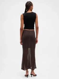 Sheer Maxi Sweater Skirt