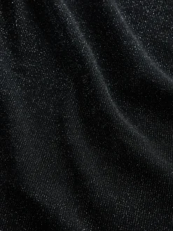 Sheer Metallic Mesh Top