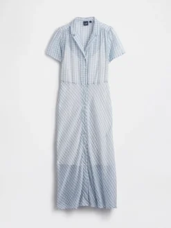 Sheer Midi Shirtdress