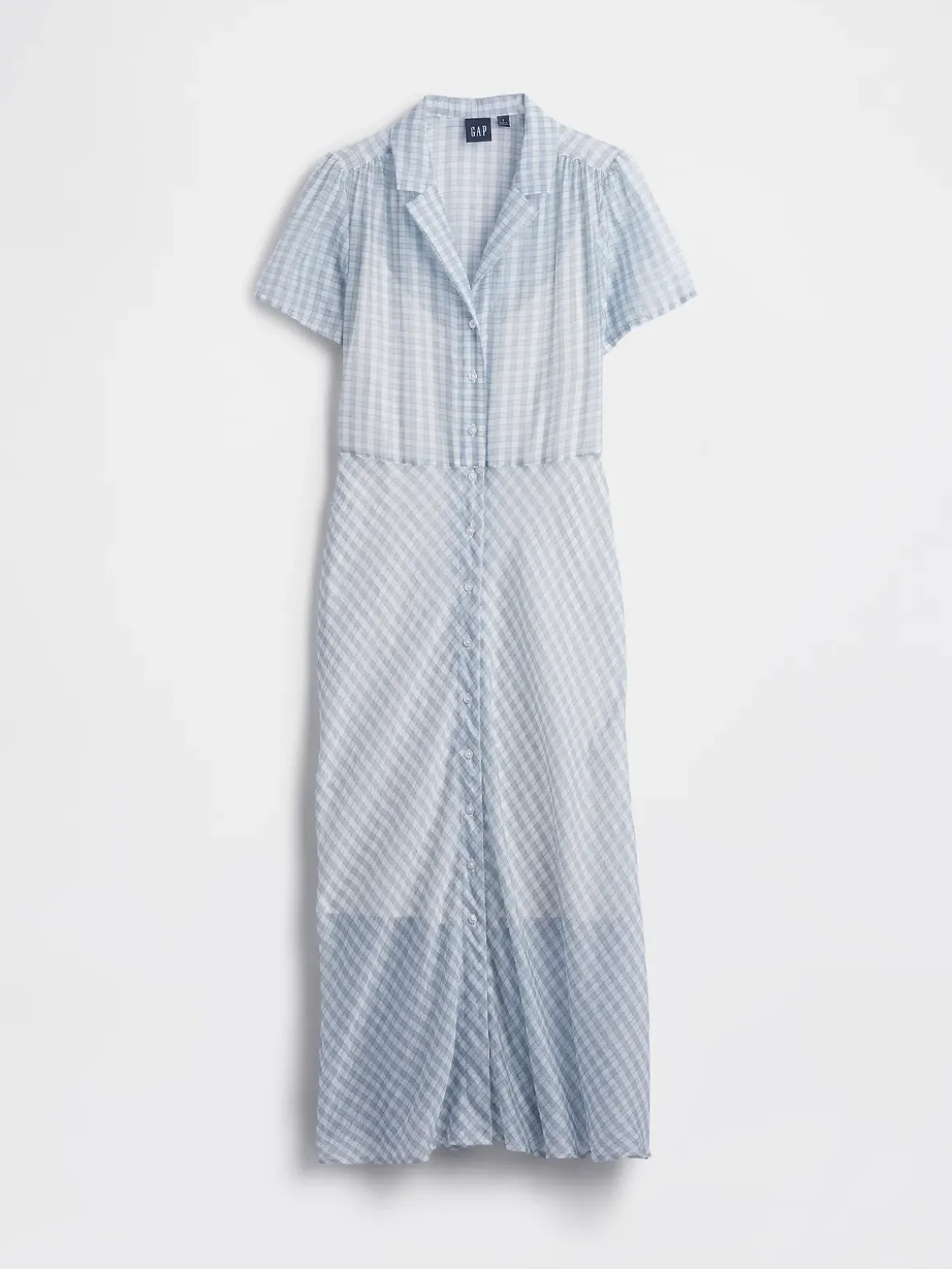 Sheer Midi Shirtdress
