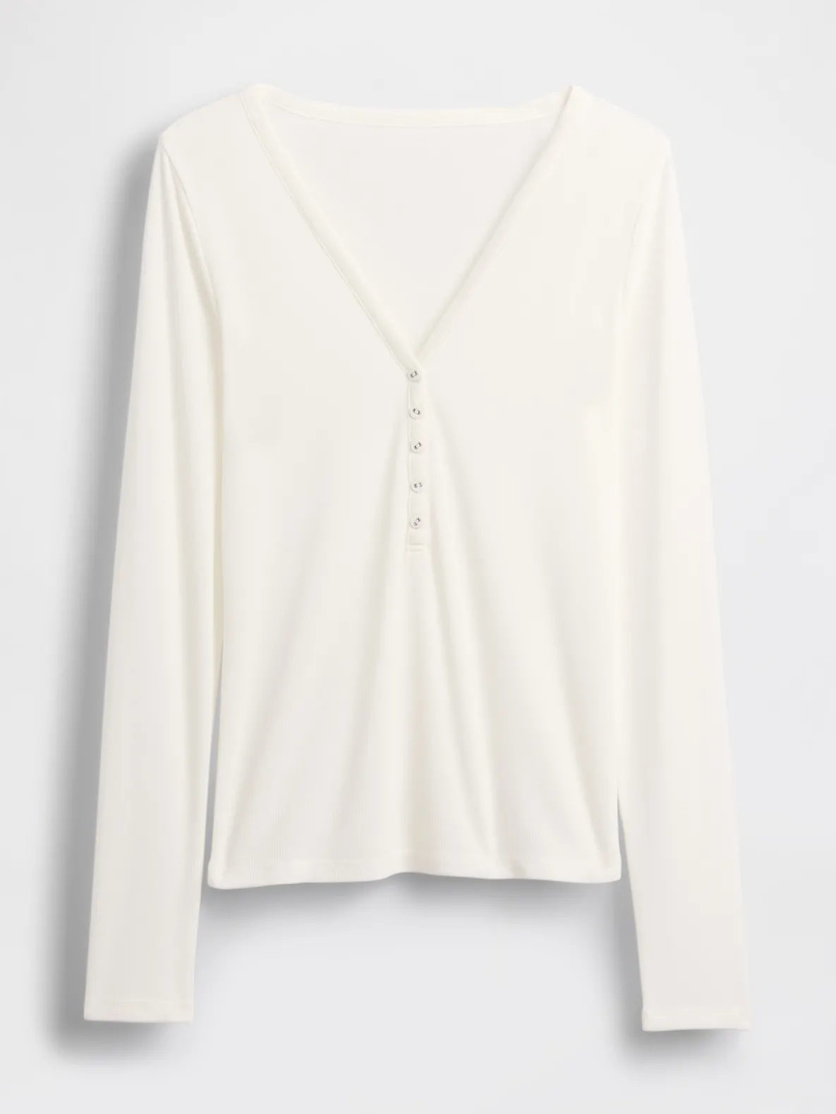 Sheer Rib Henley T-Shirt