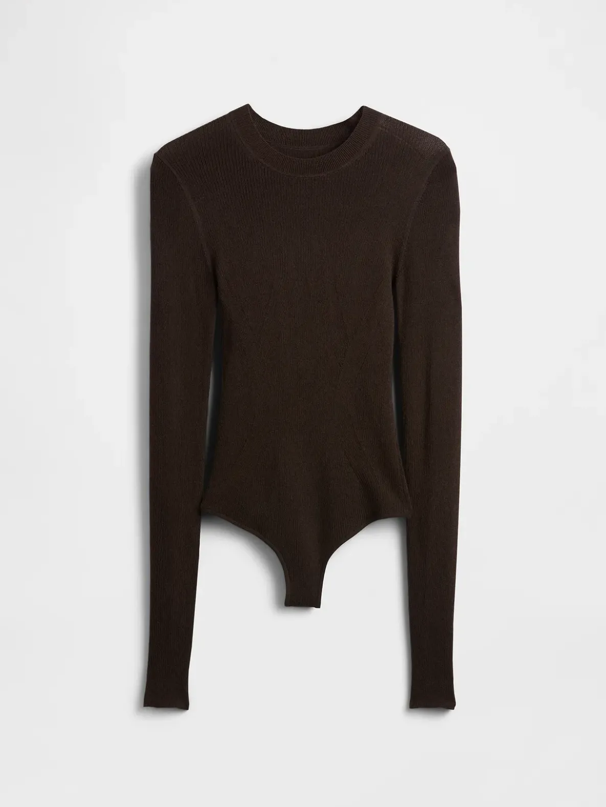 Sheer Rib Sweater Bodysuit