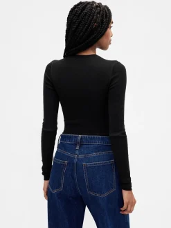 Sheer Rib Sweater Bodysuit