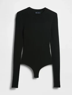 Sheer Rib Sweater Bodysuit