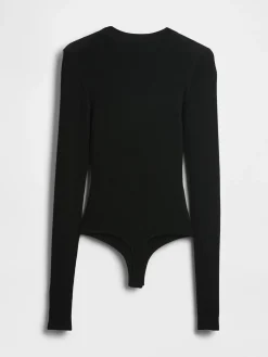 Sheer Rib Sweater Bodysuit