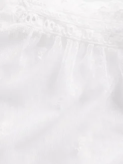 Sheer Tulle Embroidered Top