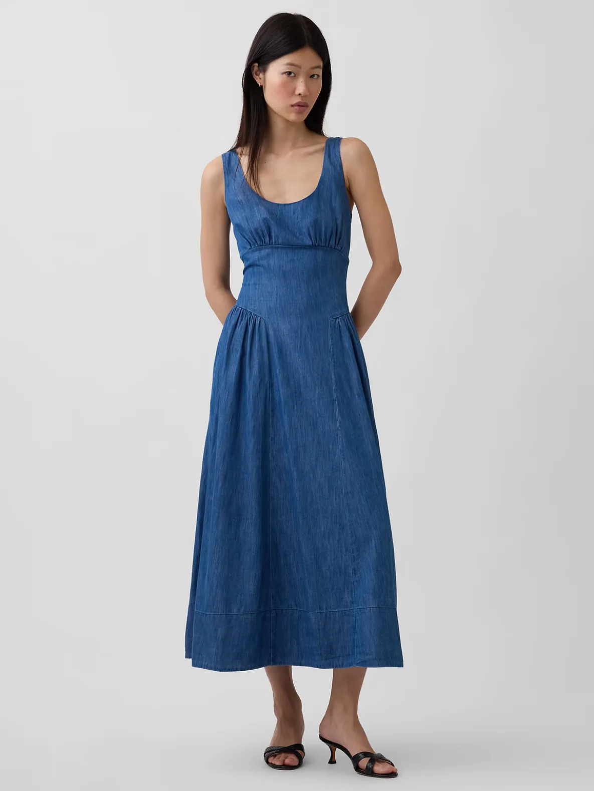 Shirred Maxi Dress