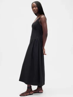 Shirred Maxi Dress