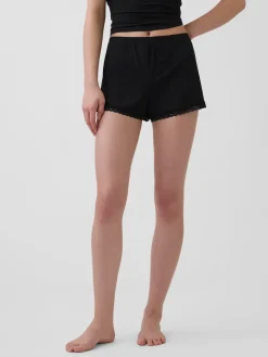 Softest Modal Lace-Trim PJ Shorts