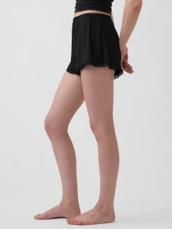 Softest Modal Lace-Trim PJ Shorts