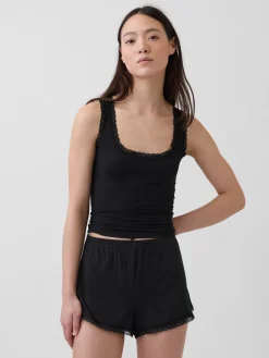 Softest Modal Lace-Trim PJ Tank Top