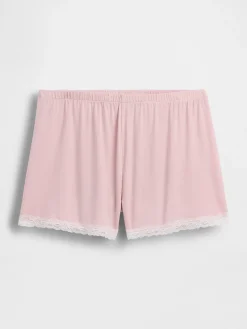 Softest Modal Lace-Trim PJ Shorts