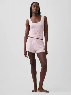 Softest Modal Lace-Trim PJ Tank Top