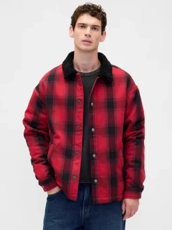 Stranger Things Adult Sherpa-Lined Shirt Jacket