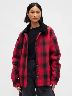 Stranger Things Adult Sherpa-Lined Shirt Jacket