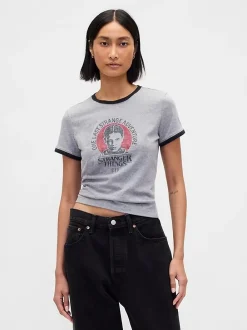 Stranger Things Organic Cotton VintageSoft Crop T-Shirt