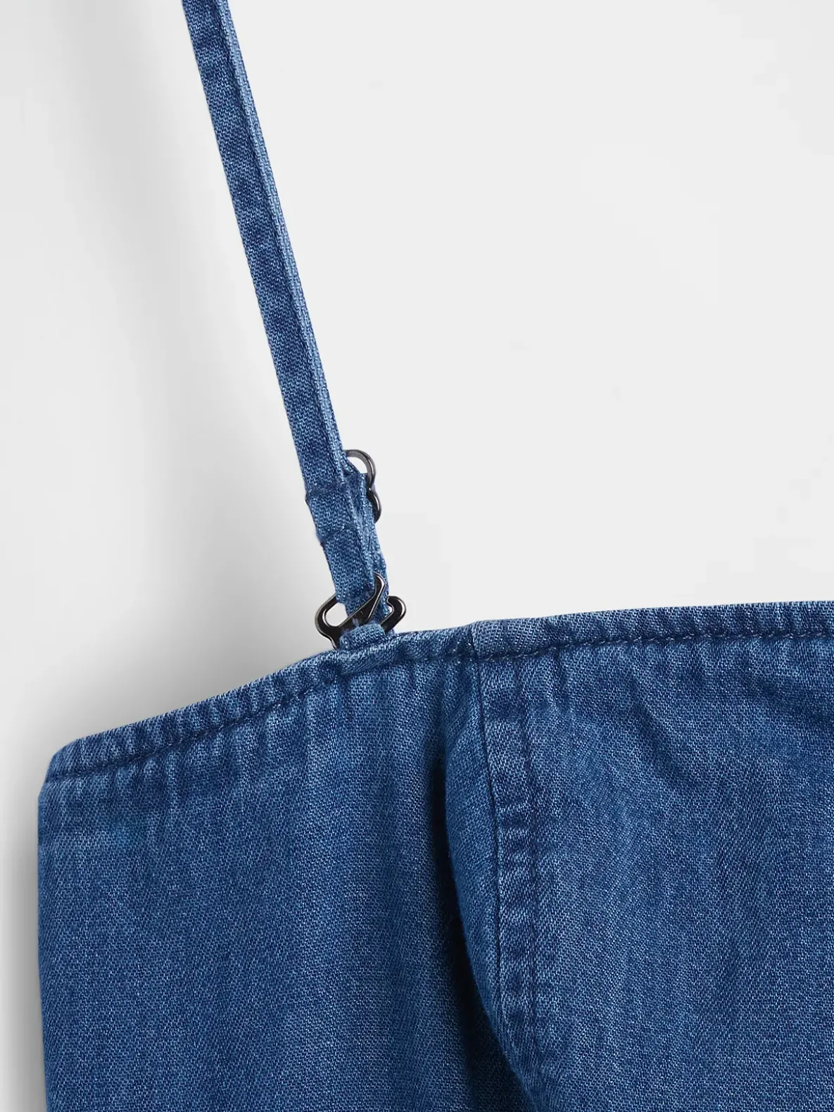 Strapless Denim Maxi Dress