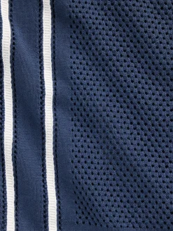Stripe Camp Collar Sweater Shirt
