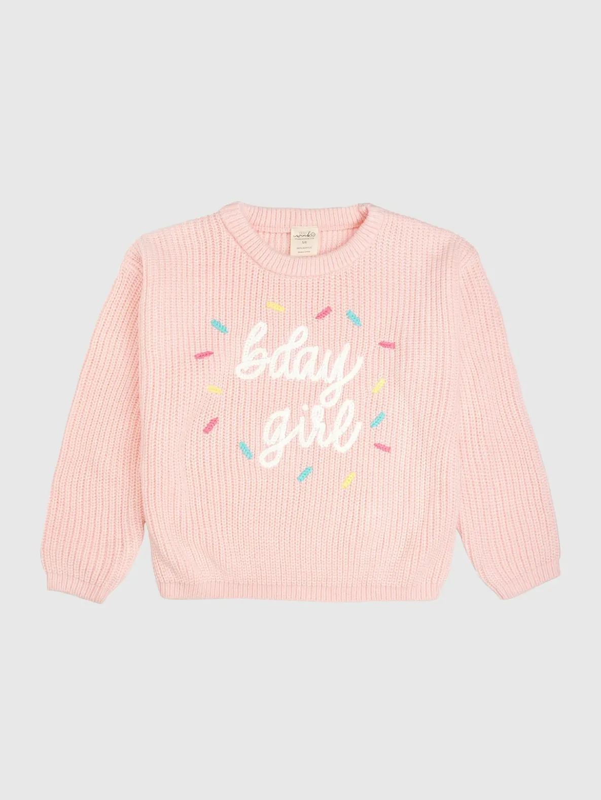 Sweet Wink Birthday Girl Sprinkle Knit Sweater