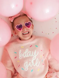 Sweet Wink Birthday Girl Sprinkle Knit Sweater