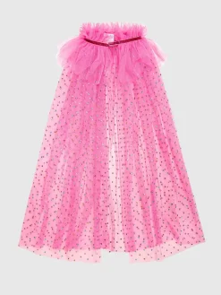 Sweet Wink Raspberry Rhinestone Cape