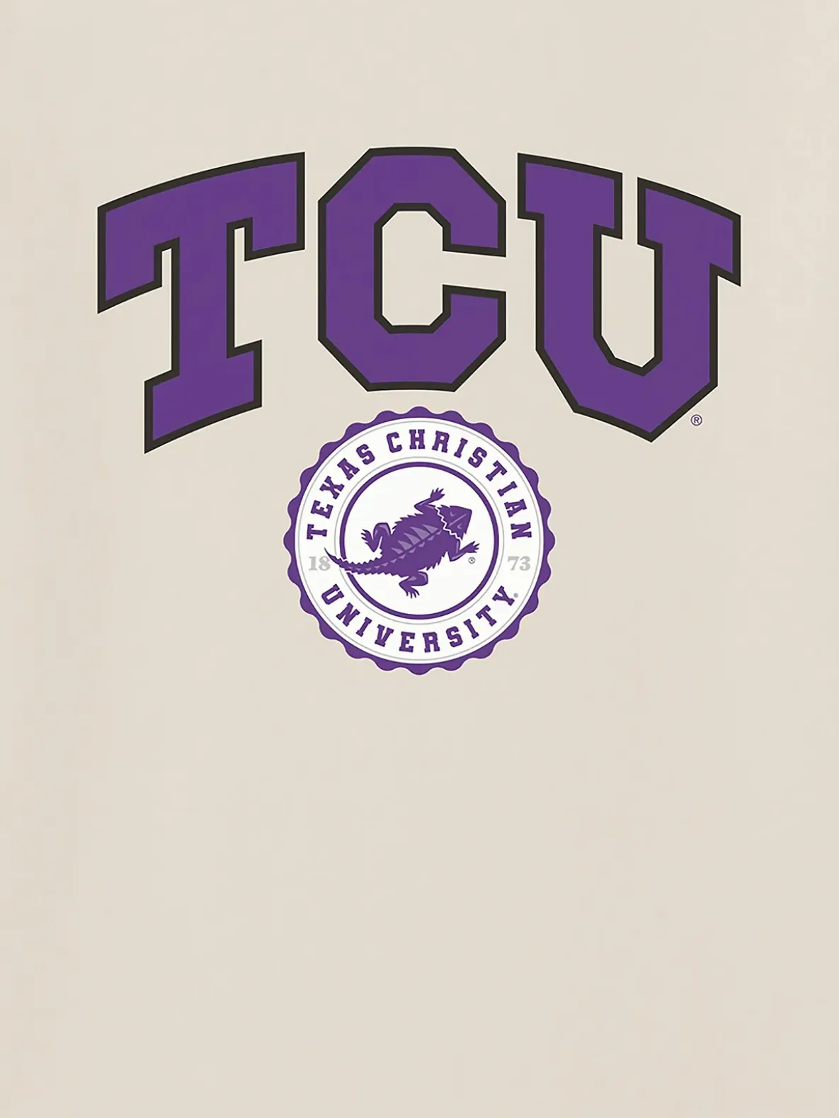 TCU Texas Christian University Collegiate Seal Dark Graphic T-Shirt