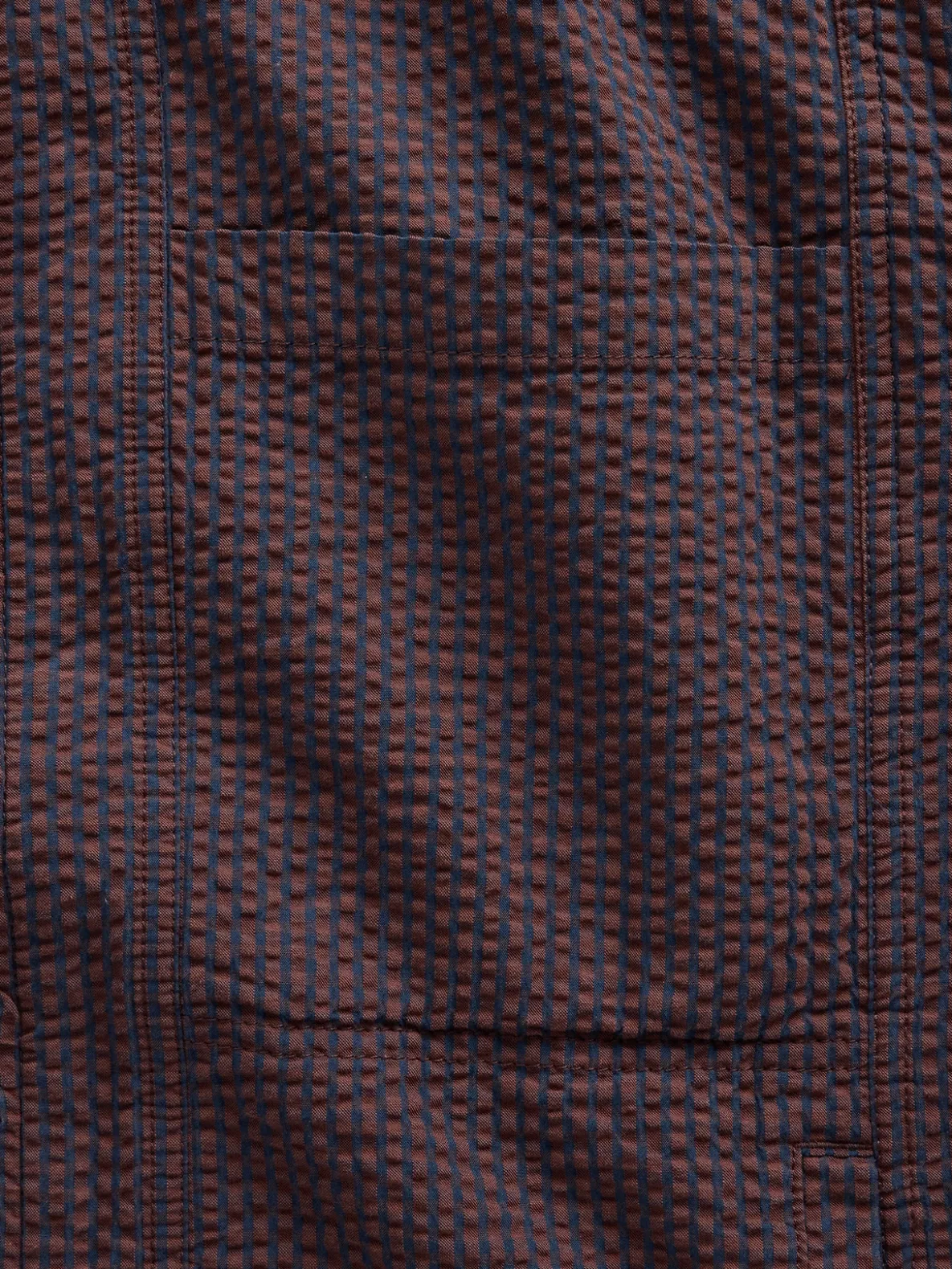Textured Gingham Zip Shirt Jacket