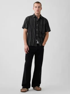 Textured Linen-Cotton Shirt