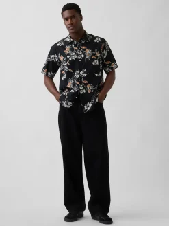 Textured Linen-Cotton Shirt