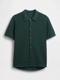 Textured Relaxed Sweater Shirt