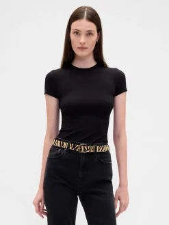 Tiger Print Calf Hair Belt