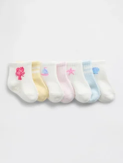 Toddler Beachy Quarter Crew Socks (7-Pack)