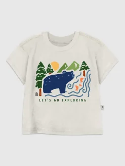Toddler Bear In Woods Graphic T-Shirt