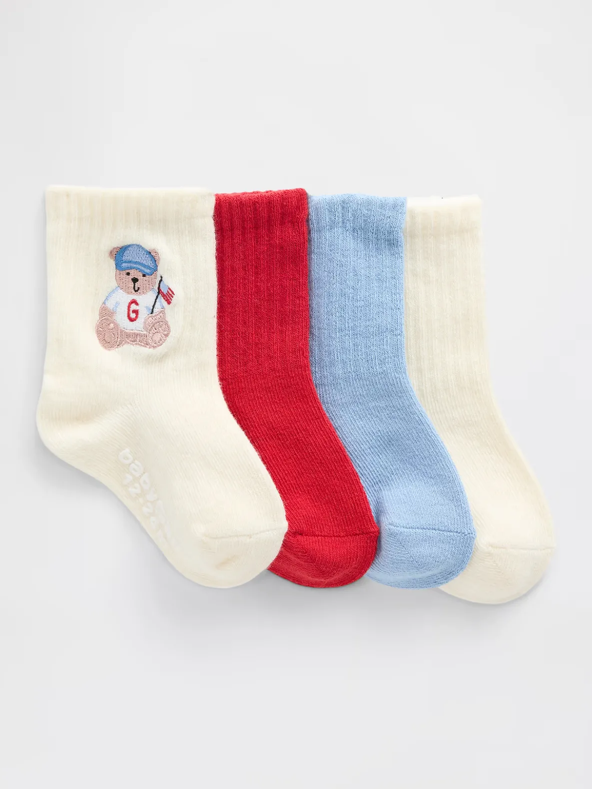 Toddler Brannan Bear Americana Crew Socks (4-Pack)