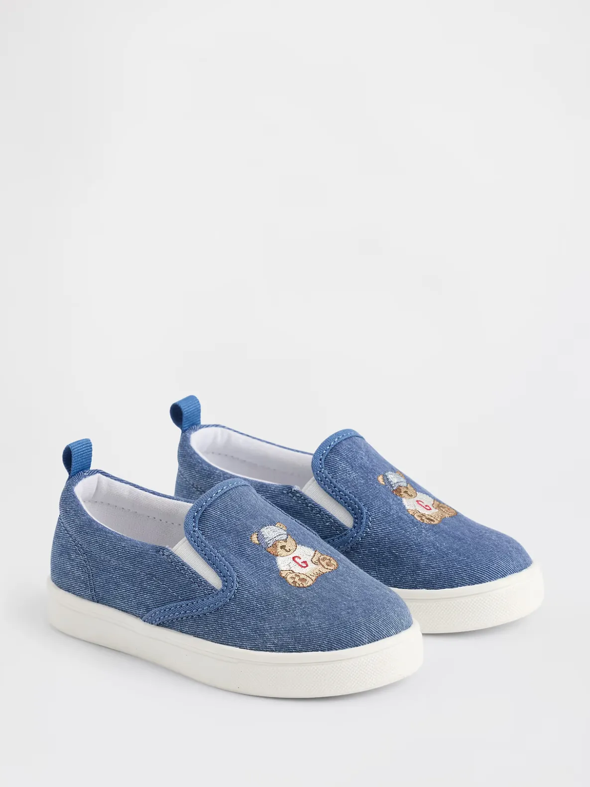 Toddler Denim Brannan Bear Slip-On Sneakers
