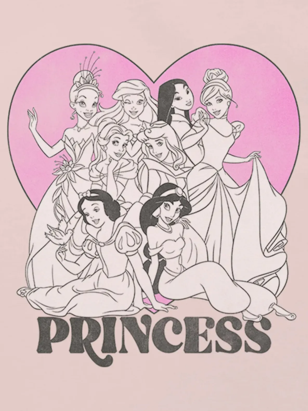 Toddler Disney Princess Heart Graphic T-Shirt