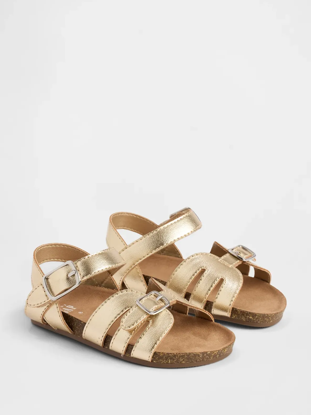 Toddler Metallic Strap Sandals